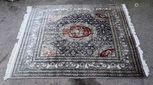 Punjab grey ground carpet, 215cm x 250cn