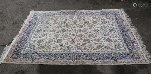 Kirman (Iran) cream ground carpet, 300cm x 240cm