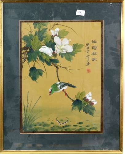 Four kacho-ga of birds, all attributed to to Ohara Koson [1877-1945]; together with a Chinese