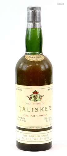 Talisker Pure Malt Whisky. Produced by Talisker Distillery, Isle of Skye. Single malt whisky, 80