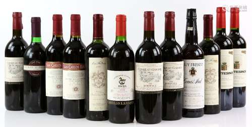 Twenty nine bottles of mostly red wine to include three bottles of Chateau Gabard 1998 vintage