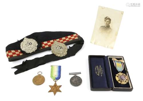 WWI triple to 10058 PTE. A. G. HUGHES, A. & H. S. ( War Medal, Victory Medal and Atlantic Star)