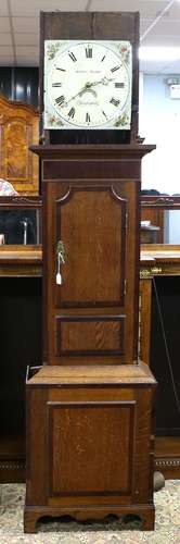 18th Century mahogany 30 hour long case clock by Samuel Parker of Framlingham, with subsidiary