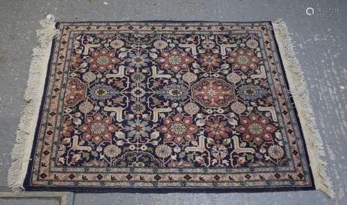 Turkish Hereke cream ground rug, 122cm x 88cm