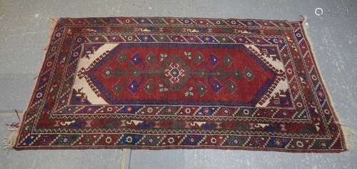 Borchelu (Turkish) red ground rug, 195cm x 117cm