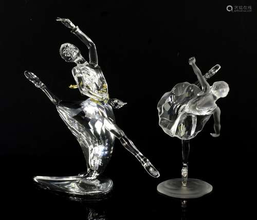 Swarovski crystal figure of Ballerina 'Ann', H.18cm, and another Swarovski Ballerina, with