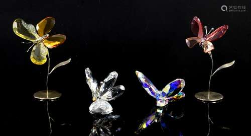 Collection of Swarovski crystal butterflies, to include a boxed Azua Padparadscha no. 719182; a