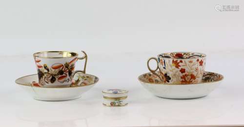 Spode Imari cup and saucer, early 19th century, marked pattern 2214 to base, a Wedgwood Imari
