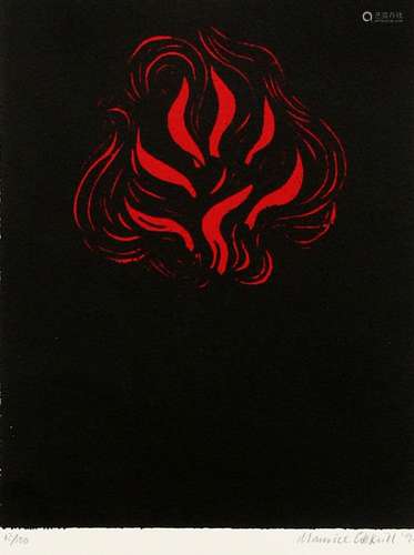 Maurice Cockrill RA (British, 1935-2013). 'Places of Fire', limited edition print, signed, dated 95'