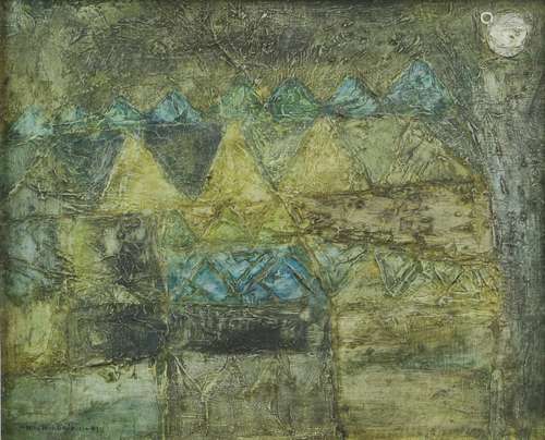 Padraig MacMiadhachain RWA (Irish, 1929-2017). Las Palmas de Gran Canaria, oil on board, signed