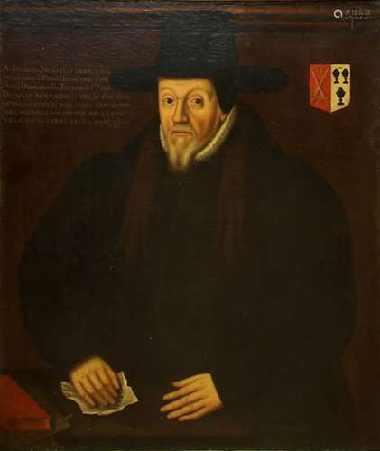 British School (16th/17th century). 'Portrait of Dean Alexander Nowell (c1507-1602)', by an