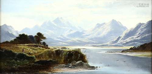 Charles Leslie (British, 1839-1886), pair of landscapes, signed oil on canvases, each 19cm x 38cm