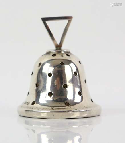 Edward VII novelty silver pin cushion in the form of a bell by Levi and Salaman, Birmingham 1910,