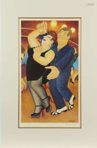 Beryl Cook (British, 1926-2008). 'Dirty Dancing', limited edition photolithograph published by