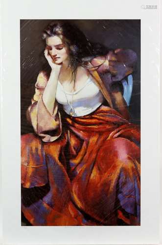 Robert Oscar Lenkiewicz (British, 1941-2002). 'Esther with Silver Locket', limited edition