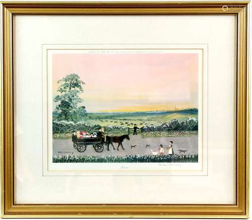 Helen Bradley, 'Four Seasons', set of four prints, each blind-stamped FATG and signed in pencil to