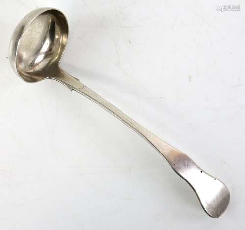 Victorian Scottish silver toddy ladle by William Crouch, Edinburgh 1854, 29 gr. 15 cm long