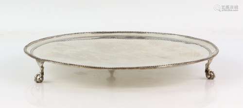 George III silver salver, by Richard Rugg II, London 1779, the plain circular centre with double