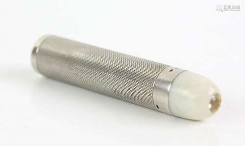 George VI silver pocket torch, the body with engine-turned decoration, by C and C, London 1940, 7.