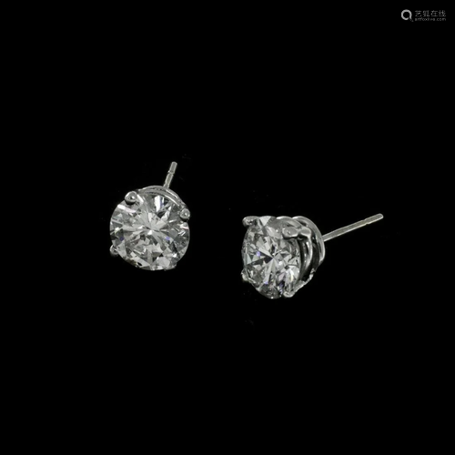 Diamond and 14K Ear Studs