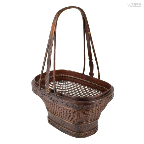 Antique Chinese Woven Basket