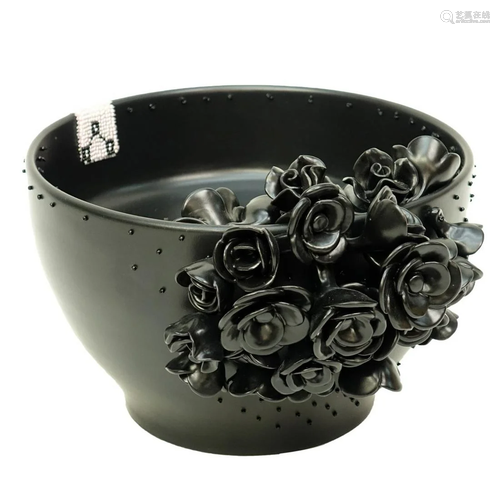 Artnenica Black Ceramic Bowl