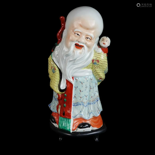 Large Vintage Chinese Porcelain Figurine