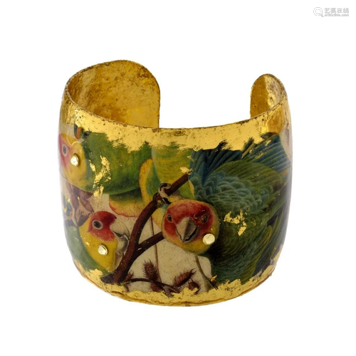 Evocateur Gold Leaf Cuff Bracelet