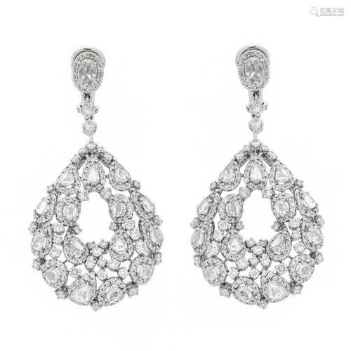 Diamond and 18K Earrings