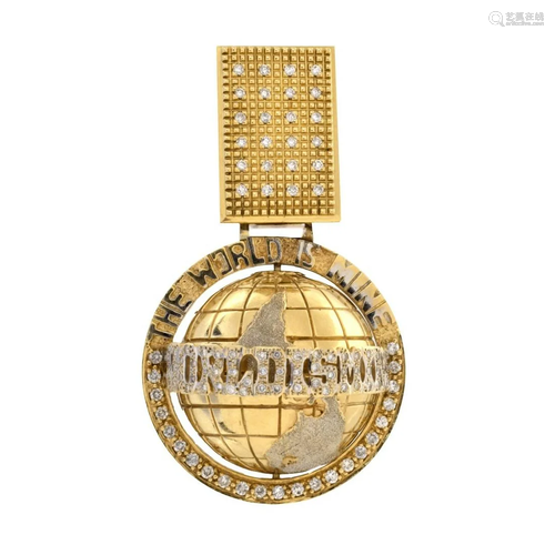 Large Diamond and 14K Pendant