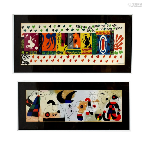 After: Joan Miro and Henri Matisse Prints