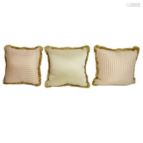 Three (3) Scalamandre Silk Pillows