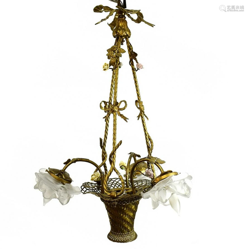 Vintage Bronze Chandelier