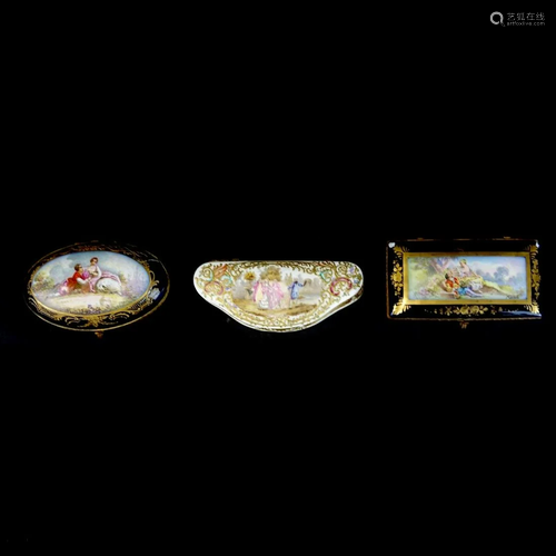 Three Porcelain Boxes