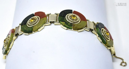 C 1950s Scottish Style Bakelite Bracelet