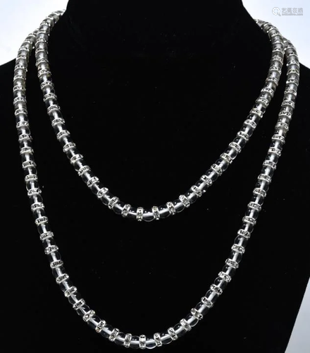 37 Inch Art Deco Beaded Strand Necklace