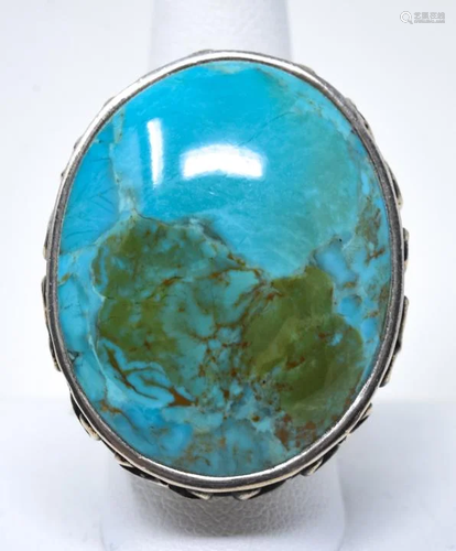 Sterling & Turquoise Signed Ring