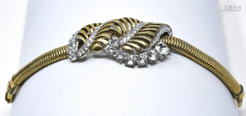 Retro Marcel Boucher Gilt Snake Chain Bracelet