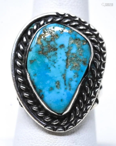 Hand Made Sterling Silver & Turquoise Ring