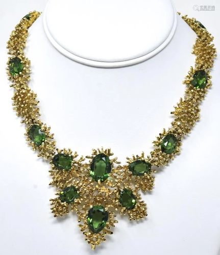 C 1970s Amazing Panetta Gilt Dimensional Neck…