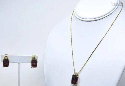 Christian Dior Amethyst Crystal Jewelry Set