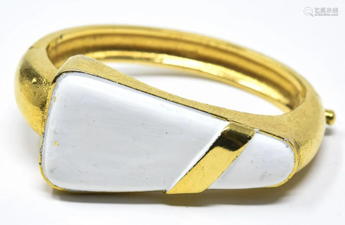 Mod Jomaz C 1970s Gilt Bangle Bracelet