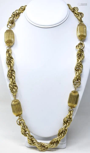 Coro Antique Style Chunky Multi Link Necklace