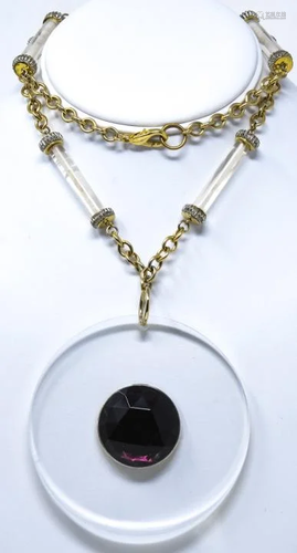 Vintage Modern Costume Necklace Made in Lucite