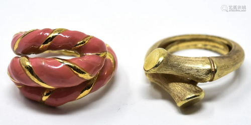 Two C 1970s Vintage Rings - Trifari & Ciner