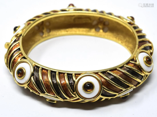 Stunning Boucher Gilt Enameled Bracelet