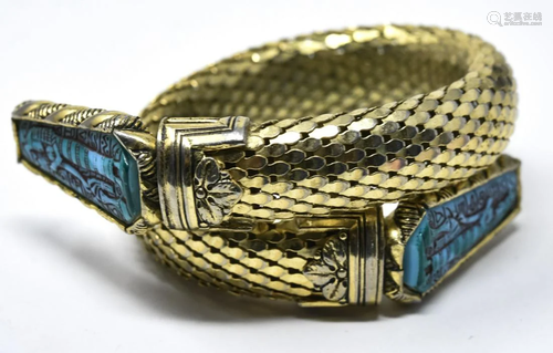 C 1970 Unsigned Whiting & Davis Snake Bangle