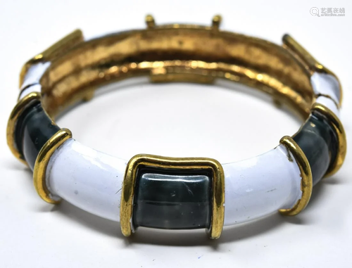 C 1970 Original by Robert Enamel Bangle Bracelet