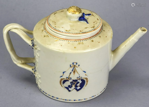 Antique 18th C Chinese Export Porcelain Teapot