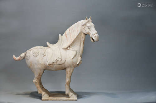 Chinese Chinese white pottery horse
